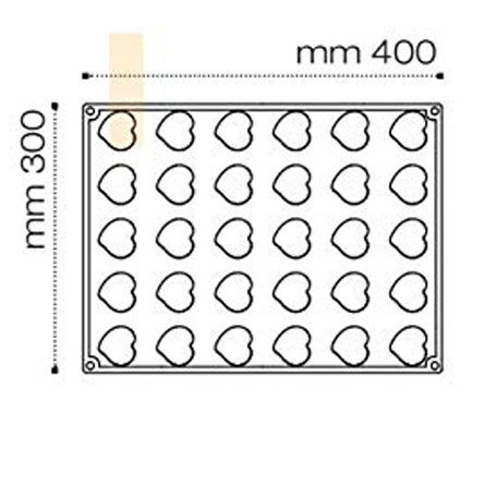 Forma Silicon Passion Inima Mini, Mignon 4 x 3 x h 2 cm, 18 ml, 30 cavitati [2]
