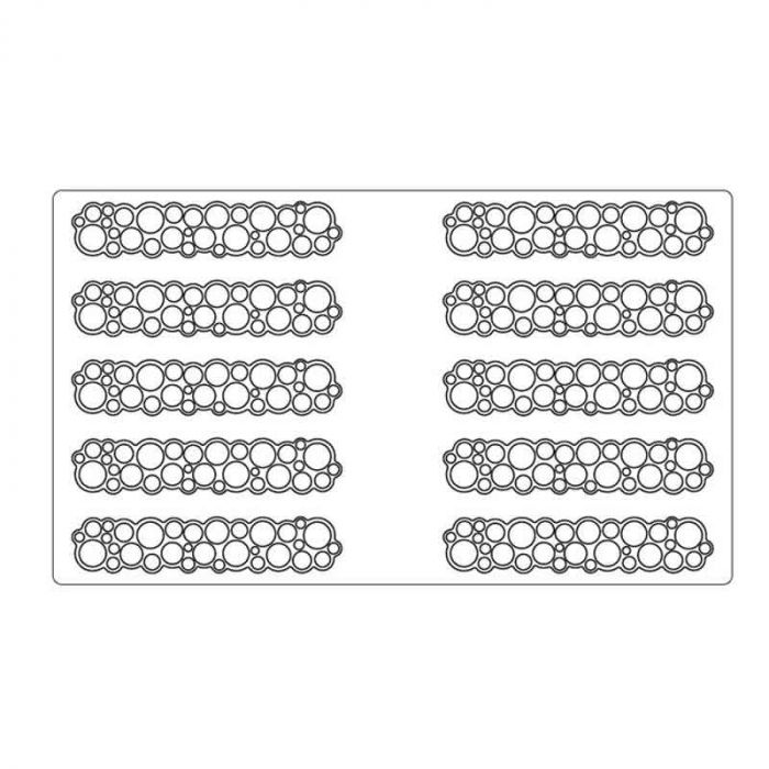 Forma Silicon PavoDecor Cercuri, 10 cavitati 12 x 2.5 x H 0.2 cm, 2.2 ml [4]