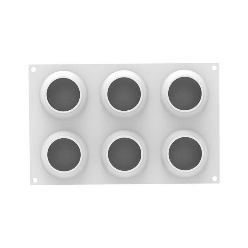 Forma Silicon Piatra Ø 7.8 x H 3.7 cm, 6 cavitati x 145 ml [3]