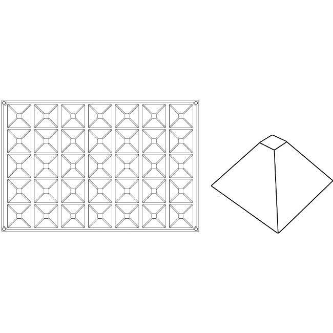 Forma Pavoflex 60x40 cm Piramida Monoportii 7x7xh4.5 cm, 35 cavitati, 80 ml [2]