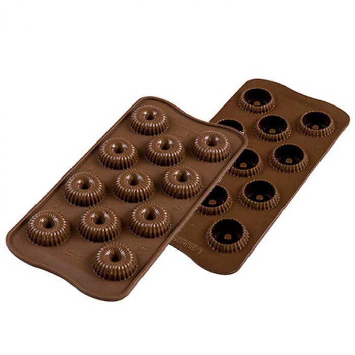 Forma Silicon Praline Silikomart 3D Crown Ø 3 x H 1.5 cm, 9 ml, 11 cavitati (SCG49) [1]