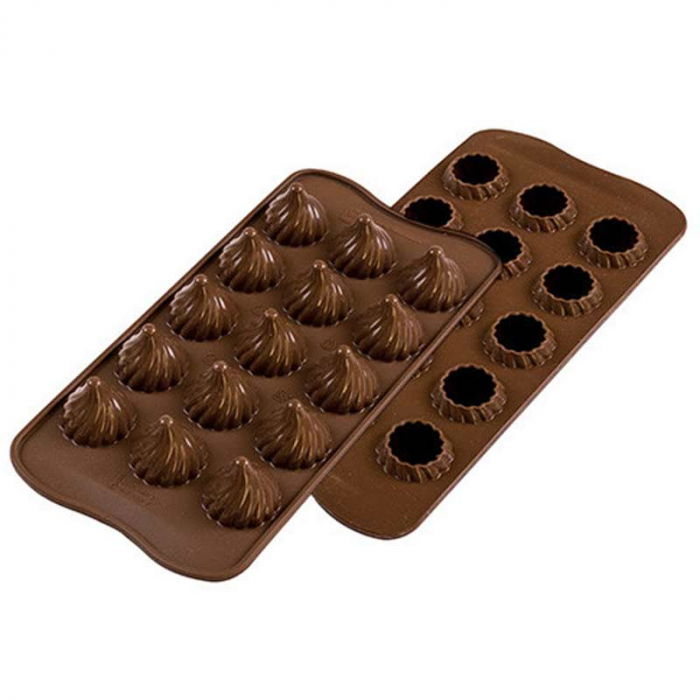 Forma Silicon Praline Silikomart 3D Flame Ø 2.7 x H 2.8 cm, 8 ml, 15 cavitati (SCG47) [1]