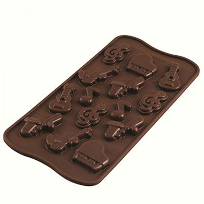 Forma Silicon Praline Silikomart Muzica Ø 3.6 x H 2.4 cm, 5 ml, 14 cavitati (SCG43) [1]