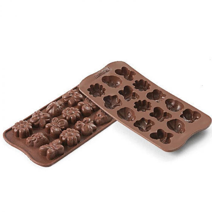 Forma Silicon Praline Silikomart Primavara 3.6 x 2.6 x H 1.5 cm, 7.4 ml, 15 cavitati (SCG24) [1]