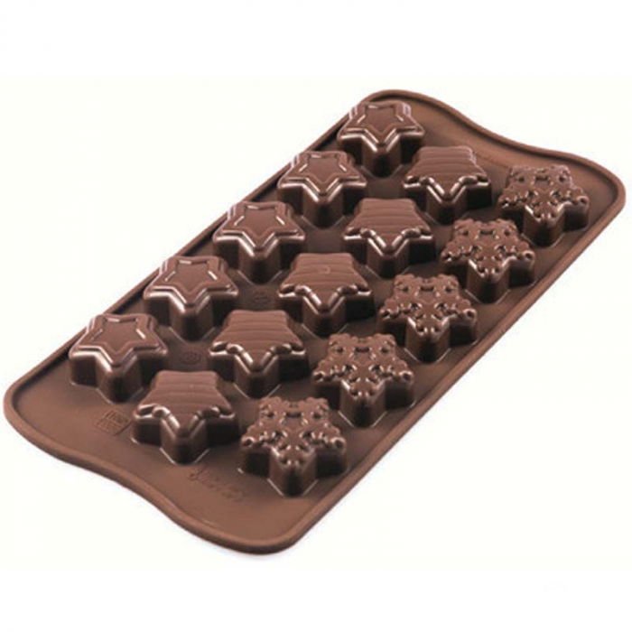 Forma Silicon Praline Silikomart Stelute Ø 3 x H 1.5 cm, 5.6 ml, 15 cavitati (SCG45) [1]