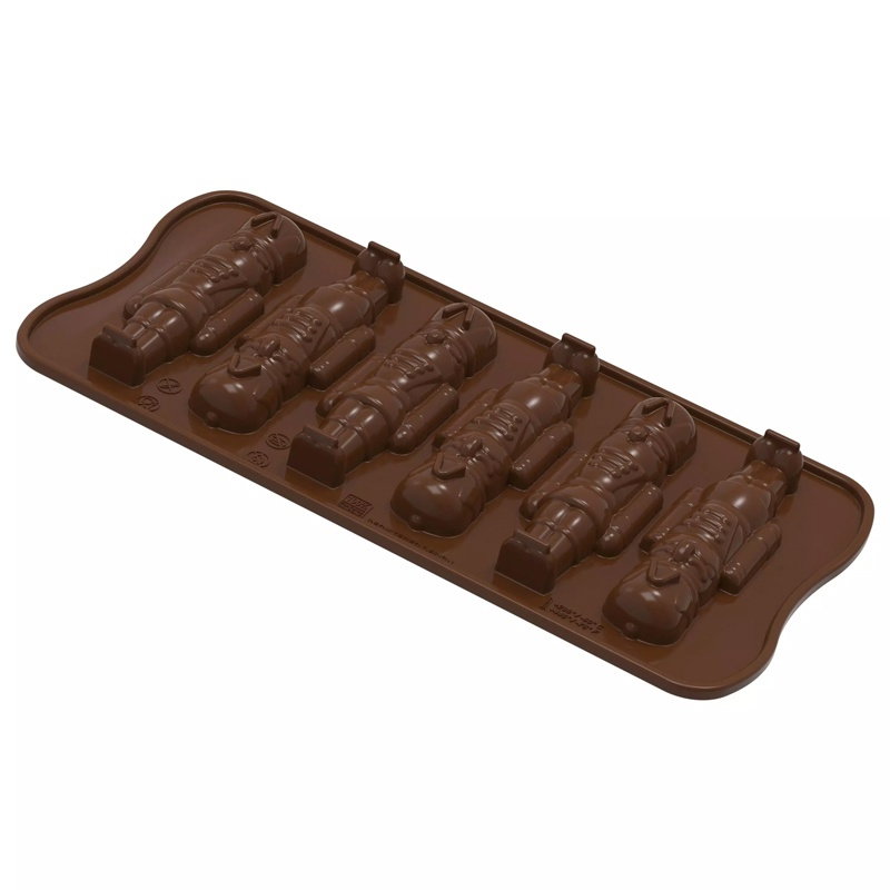Formă Silicon pentru Praline și Ciocolată Spargatorul de Nuci 2.6 x 8.4 x H 1.4 cm, 13.5 ml, 6 cavități (SCG065) [1]
