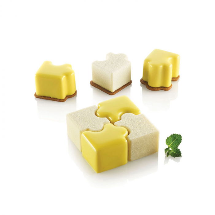 Forma Silicon Puzzle 4.2 x 3.4 x H 2.8 cm, 16 cavitati + decupator, 30 ml [1]