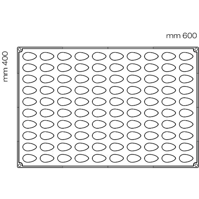 Forma Pavoflex 60x40 cm Quenella 3D 4.2x2.2xh1.7 cm, 100 cavitati, 9 ml [3]