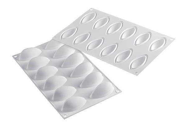 Forma Silicon Quenelle Mignon 6.3 x 2.9 x h 2.8 cm, 12 cavitati, Silikomart [3]