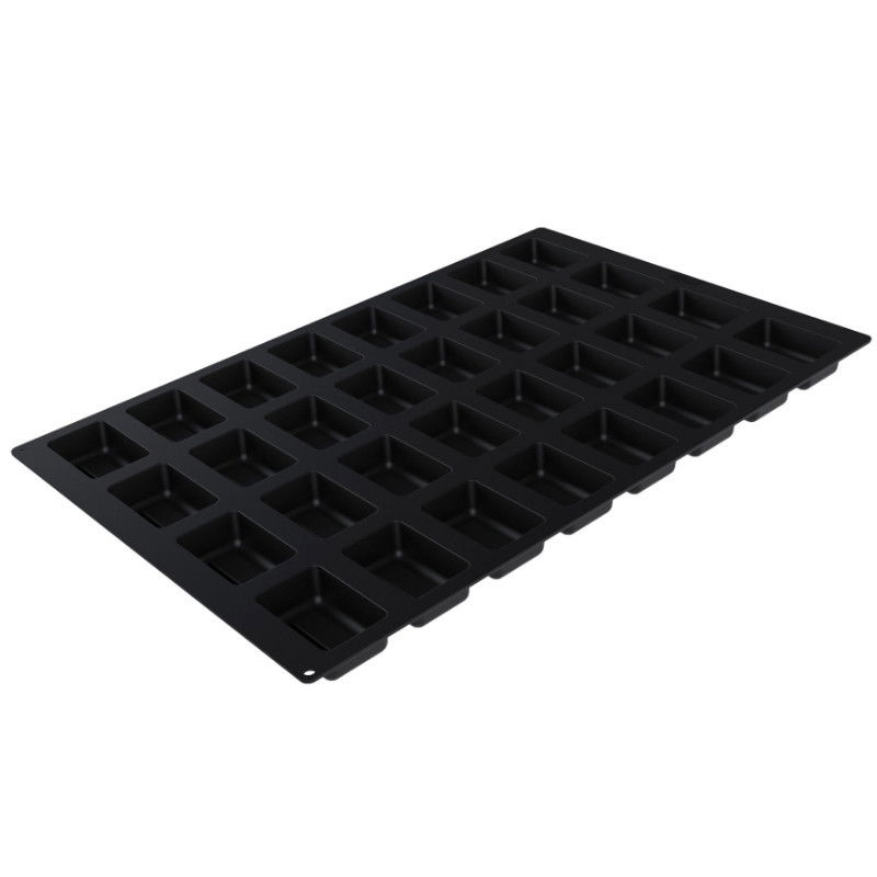 Forma Silicon Rectangle Savarin 7.8 x 5.1 x H 2.8 cm, 32 cavitati, 90 ml (SQ089) [4]