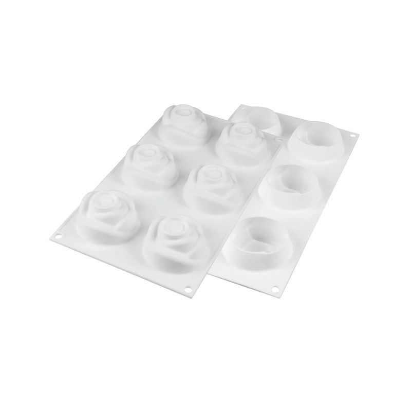 Forma Silicon Rosa Monoportii Ø 7 x H 5.5 cm, 6 cavitati, 145 ml [2]