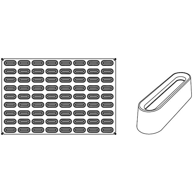 Forma Pavoflex 60x40 cm Round 6x2.4xh2.3 cm, 72 cavitati, 25 ml [2]