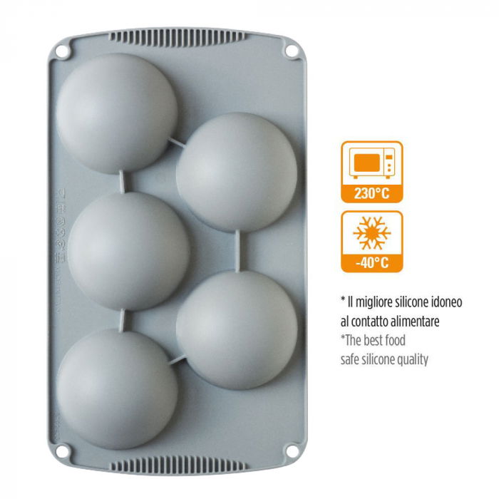 Forma Silicon Semisfera Ø 8 x H 4 cm, 5 cavitati [2]