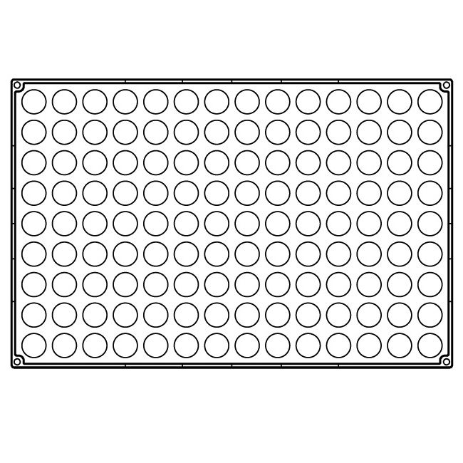 Forma Pavoflex 60x40 cm Semisfere Ø3xh1.8 cm, 126 cavitati, 9 ml [2]
