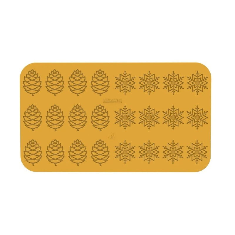 Forma Silicon Silikomart NaturaE Con Brad / Fulgi Ø 6, 6.7 x 4.7 x H 0.2 cm, 24 cavitati [3]