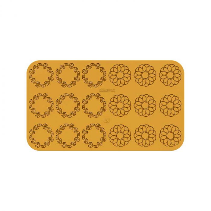 Forma Silicon Silikomart NaturaE Coronite Ø 7.7 x H 0.15 cm, 5 ml, 9+9 cavitati [1]