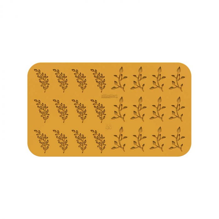 Forma Silicon Silikomart NaturaE Eden - Lauri 7.3 x 4.75 x H 0.15 cm, 4 ml, 12+12 cavitati [1]