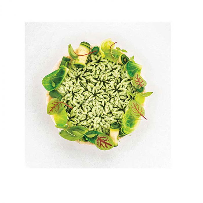 Forma Silicon Silikomart NaturaE Erbetta Ø 10 x H 0.8 cm, 43 ml, 8 cavitati [3]