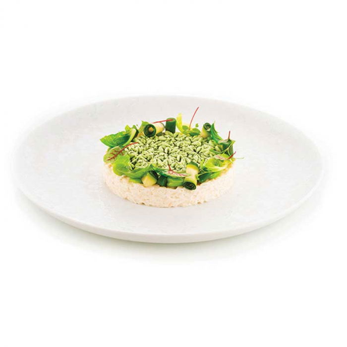 Forma Silicon Silikomart NaturaE Erbetta Ø 10 x H 0.8 cm, 43 ml, 8 cavitati [4]