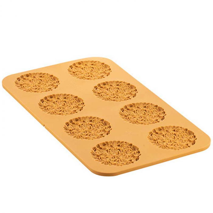 Forma Silicon Silikomart NaturaE Erbetta Ø 10 x H 0.8 cm, 43 ml, 8 cavitati [2]