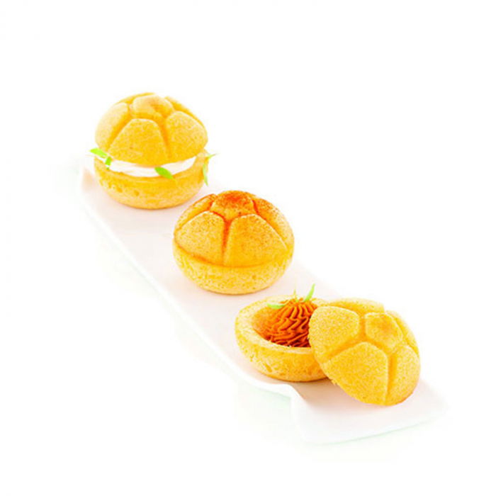 Forma Silicon Silikomart NaturaE Michetta Ø 6.4 x H 1.75 cm, 44.5+47.5 ml, 4+4 cavitati [7]