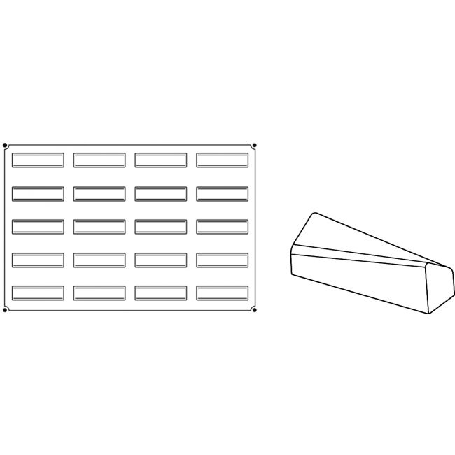 Forma Pavoflex 60x40 cm Soft 12x3.2xh3.8 cm, 20 cavitati, 115 ml [2]