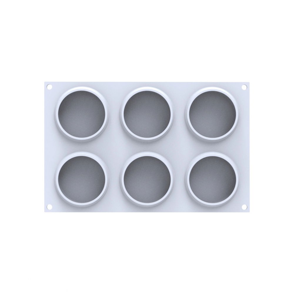 Forma Silicon Sweet Round Ø 8 x H 2.1 cm, 4 cavitati x 95 ml + decupator [4]