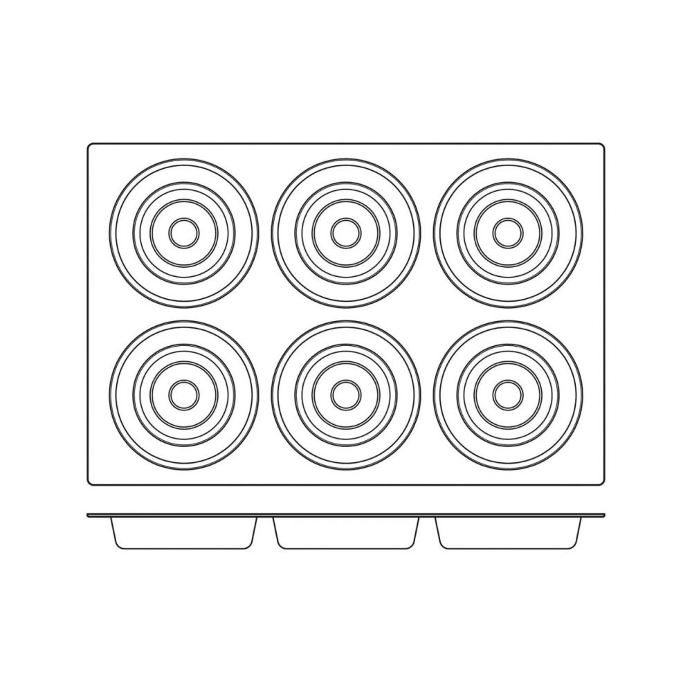 Forma Silicon Tarta Ø 16.5 x H 3.9 cm, 6 cavitati, 613 ml, (SQ031) [4]