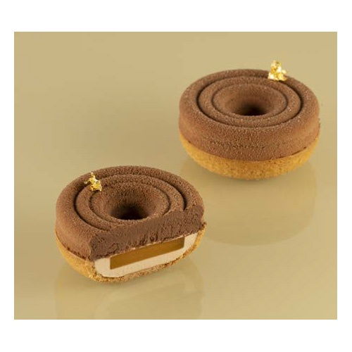 Forma Silicon Tarte 3D Tornada Ø 7.7 x H 1.6 cm + Rama Microforata Ø 8 x H 2 cm, 6 cavitati [5]