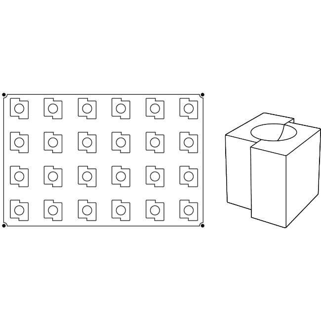 Forma Pavoflex 60x40 cm Tekno 5.8x5xh5 cm, 24 cavitati, 115 ml [2]