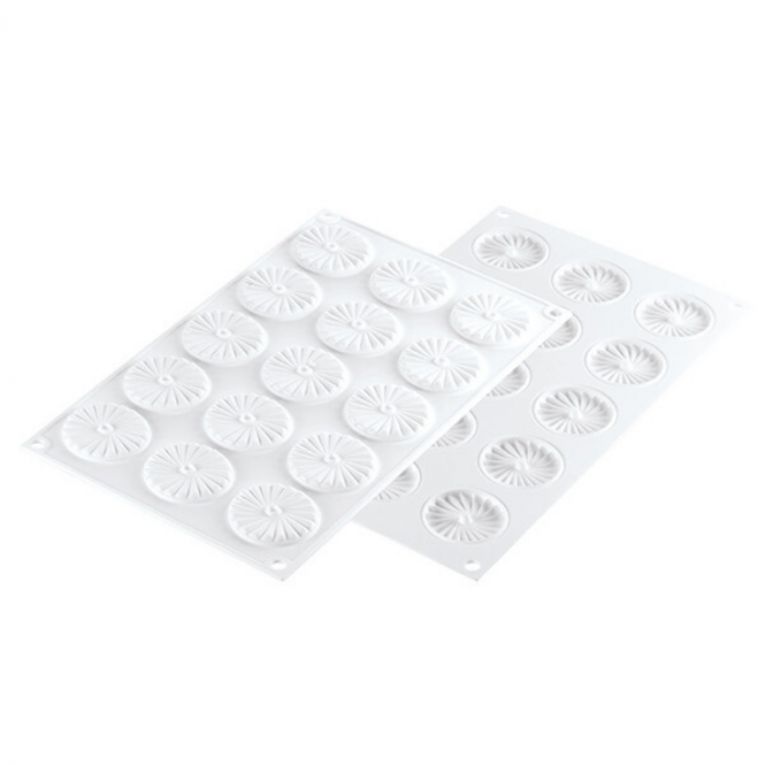 Forma Silicon TOP / Insertie Plisse Ø 4.5 x H0.64 cm, 15 cavitati (PLISSÉ 7) [2]