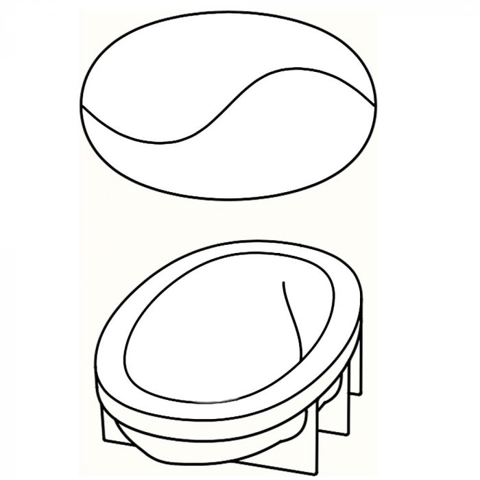 Forma Silicon Tort 3D Curvy 20x13xH6.5 cm [3]