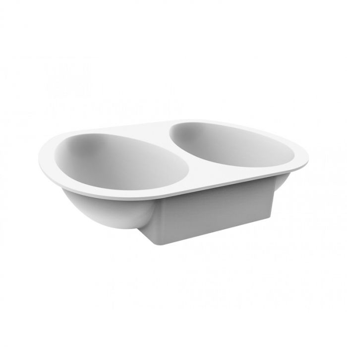 Forma Silicon Tort 3D Jumatate de Ou, 14.5 x 10.2 x H 4.6 cm, 2 cavitati, 385 ml [2]