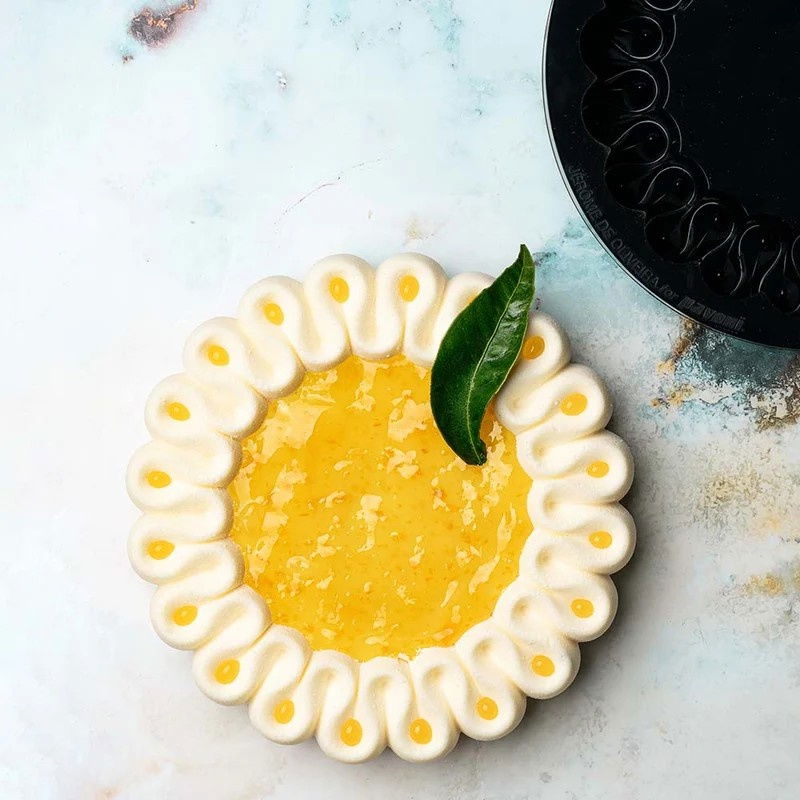 Forma Silicon Tort 3D Ondulation Ø 18 x H 4.5 cm, 1000 ml [1]