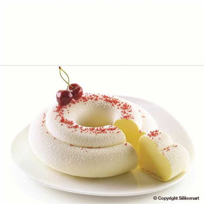 Forma Silicon Tort 3D Rotund Inima Ø 22 x H 6.5 cm, 1690 ml [4]