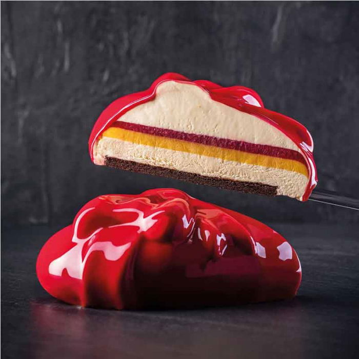 Forma Silicon Tort Inima 3D Mini Cadeau 14.8 x 13.4 x H 5.8 cm, 600 ml [2]