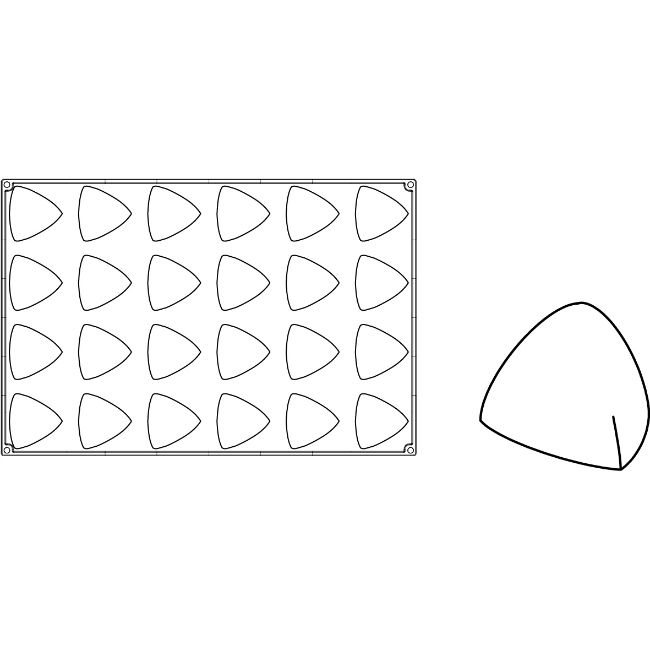 Forma Pavoflex 60x40 cm Trilogie 7.5x7.2xh5.8 cm, 24 cavitati, 96 ml [2]