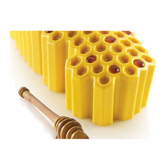 Forma Silicon Trunchi Fagure 25 x 9 x H 7.3 cm, 1100 ml (BEEHIVE 1100) [4]