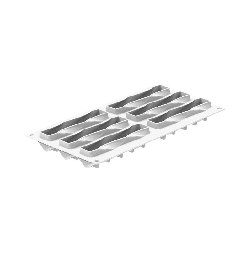 Forma Silicon Twist 13 x 3.3 x H 3 cm, 6 cavitati x 90 ml + decupator [2]