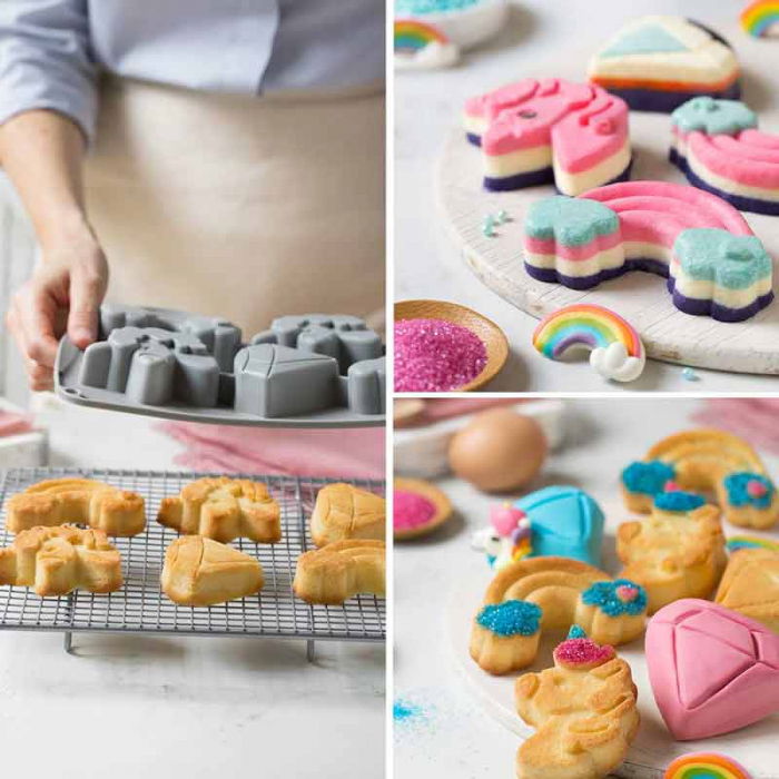 Forma Silicon Unicorn, Curcubeu, Diamant, 6 cavitati [3]