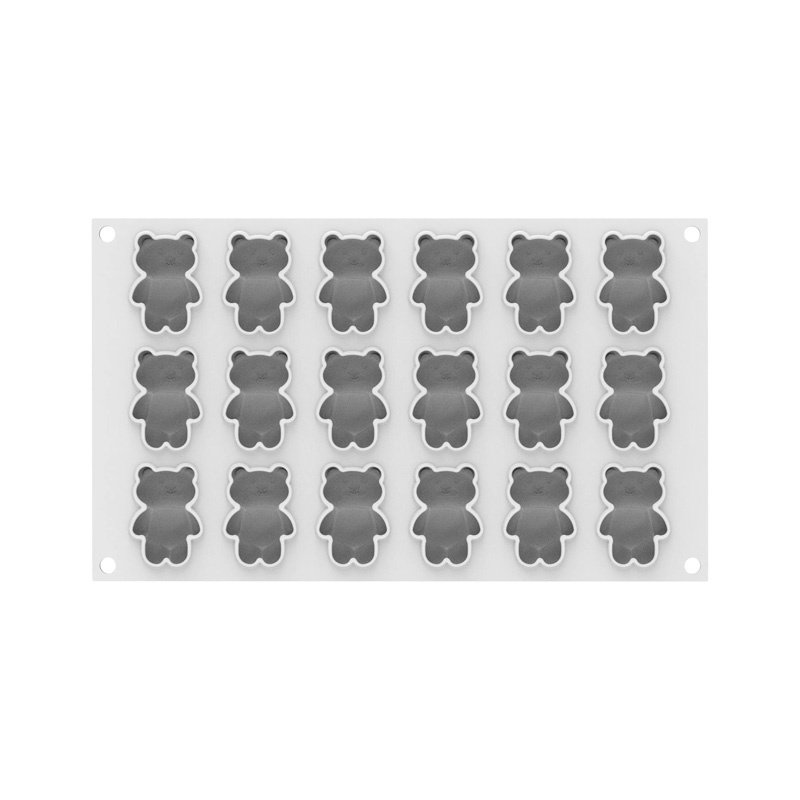Forma Silicon Ursuletul Teddy 5 x 3.6 x H 2.1 cm, 18 cavitati x 20 ml [4]