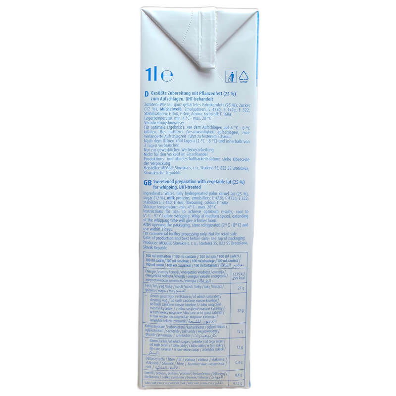 Frisca vegetala, MELLA WHIP, 1 L [4]