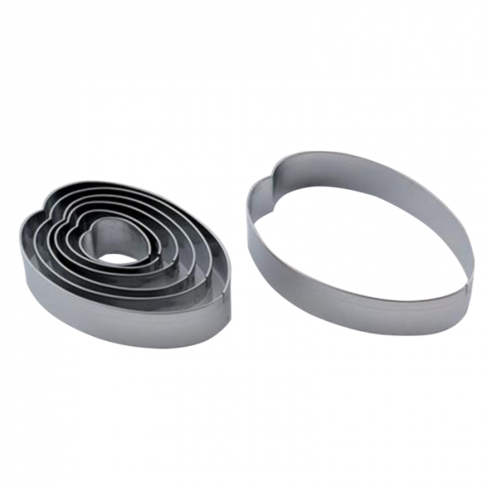 Frunza Rotunjita - Decupatoare Inox Ø 2.7 - 9 x H 2 cm, Cutie 7 Buc [1]