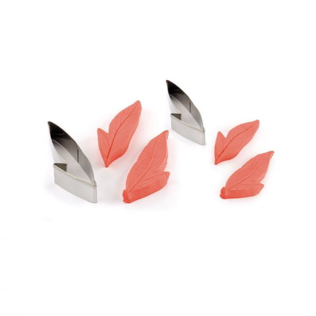 Bujor Frunze - Decupatoare Inox si Mulaje Silicon Ø 8 si 9 cm, Set 6 Buc [1]