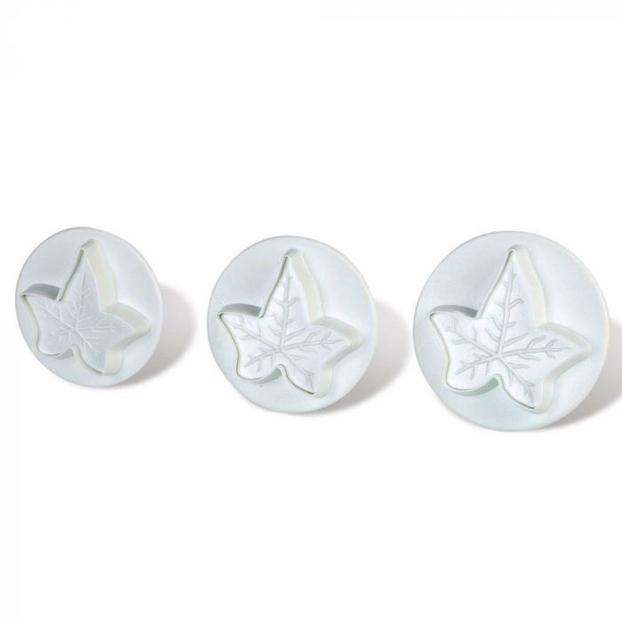 Frunze Iedera - Decupatoare Plastic cu Extractor Ø 4.5, 5 si 5.5 cm, Set 3 Buc [1]