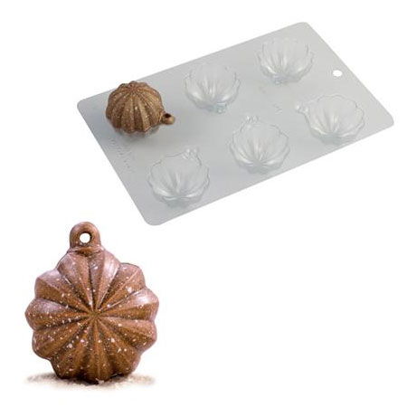 Globuri Craciun 3D Ø6 cm - Kit Matrite Plastic 6 Subiecte Ciocolata [1]