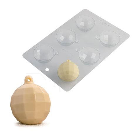 Globuri Craciun 3D Ø6 cm - Kit Matrite Plastic 6 Subiecte Ciocolata [1]