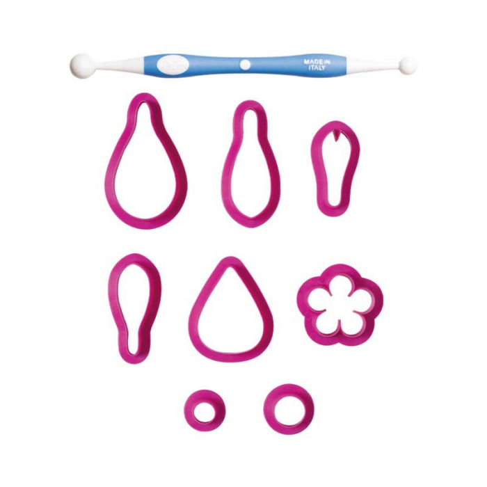 Kit Flori Primava - 8 Decupatoare, 1 Ustensila modelare Pasta Zahar, Tehnici de Lucru [2]