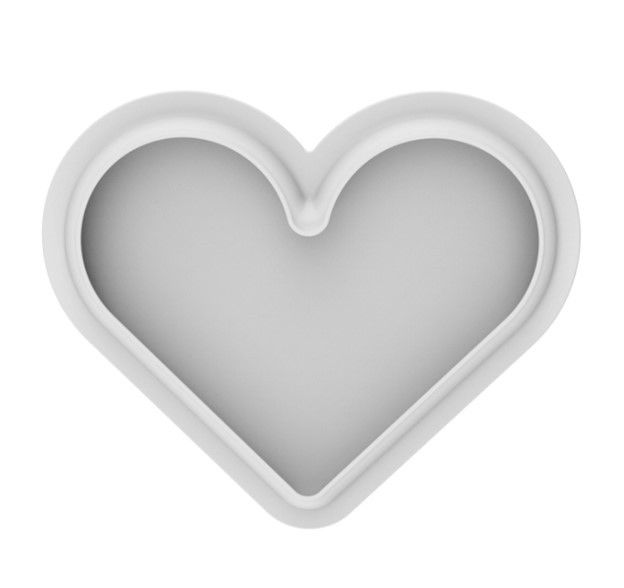 KIT Forme Silicon Tort 3D Love Hearts, 2 Forme Silicon Inima + Decor 21 X 17.3 X H2.1 cm + Decupator [5]