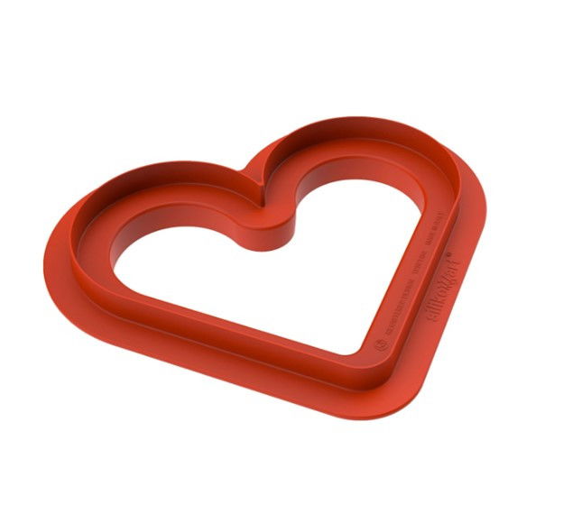 KIT Forme Silicon Tort 3D Love Hearts, 2 Forme Silicon Inima + Decor 21 X 17.3 X H2.1 cm + Decupator [3]